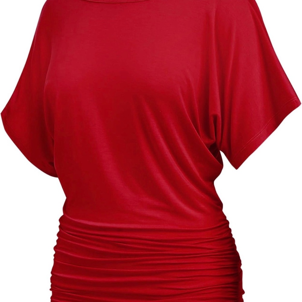 Amazon Vibrant Red Short Sleeve Top